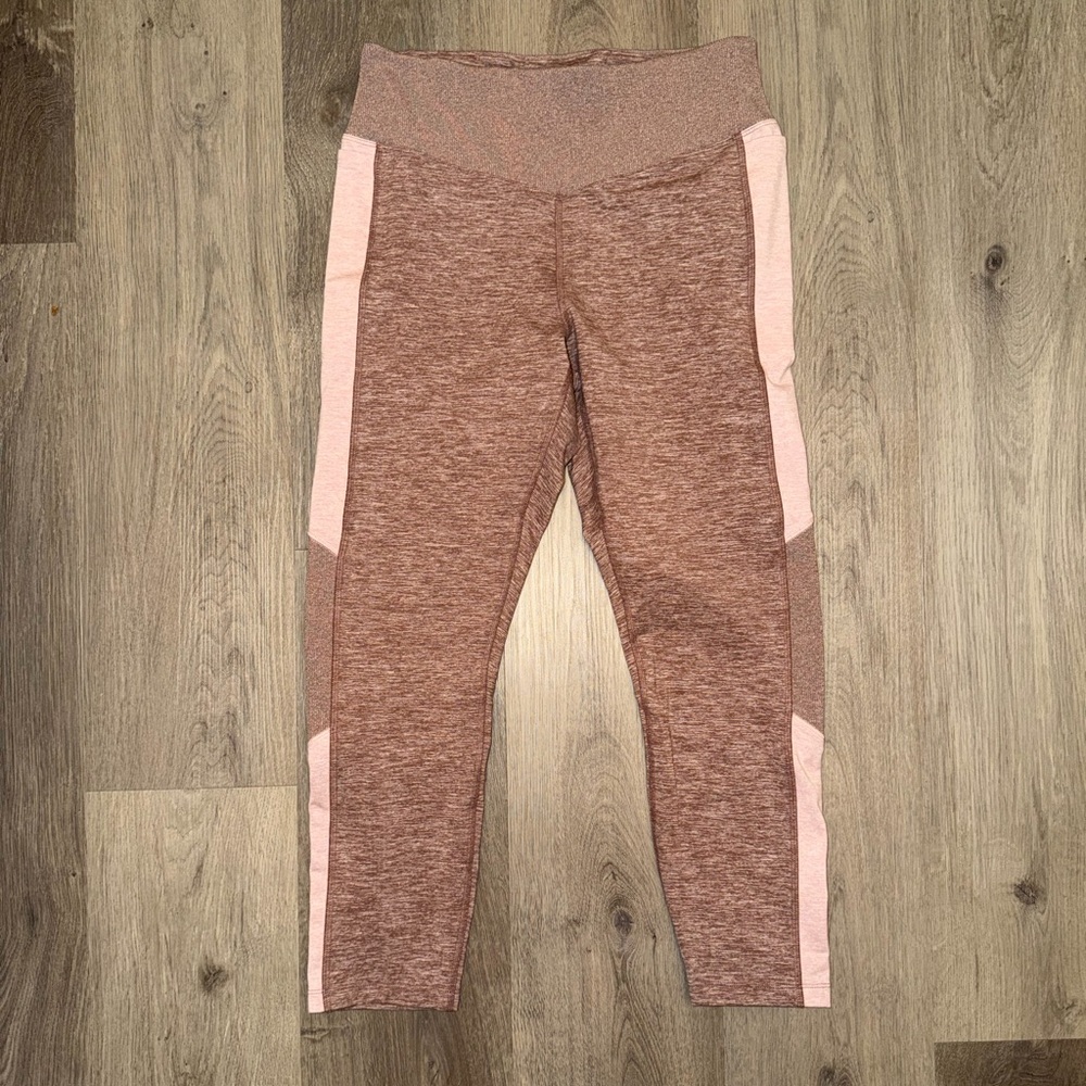 PINK Victoria’s Secret Cozy Pink Colorblock Leggings Size L
